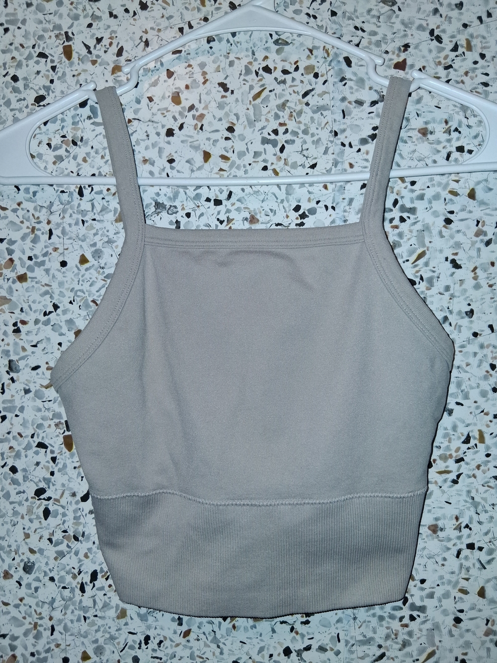 Women's Pro-Fit Cropped Bralette Size Large Beige No Padding Wireless